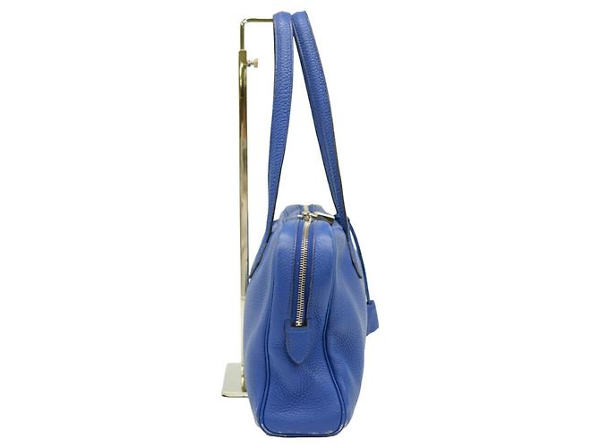 Hermès Borsa tote Hermes Victoria 38 Blu - vista 4