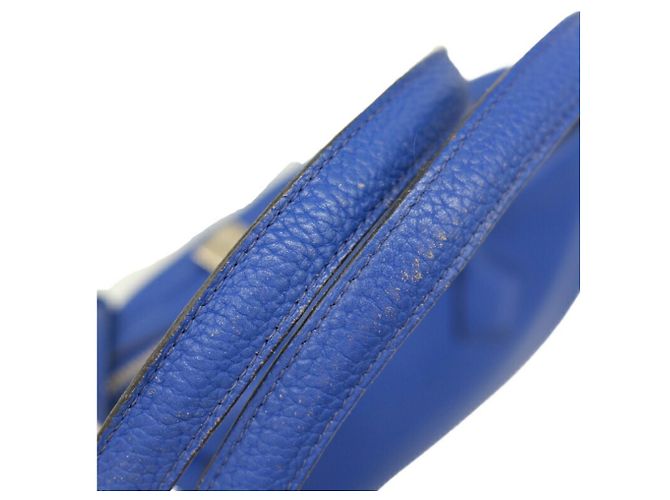 Hermès Borsa tote Hermes Victoria 38 Blu - vista 7
