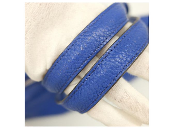 Hermès Borsa tote Hermes Victoria 38 Blu - vista 8