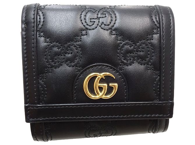 Billetera de cuero plegable Gucci Negro - vista 2