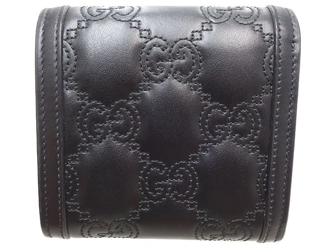 Billetera de cuero plegable Gucci Negro - vista 3