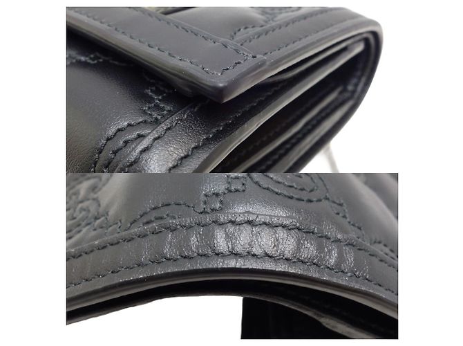 Billetera de cuero plegable Gucci Negro - vista 4