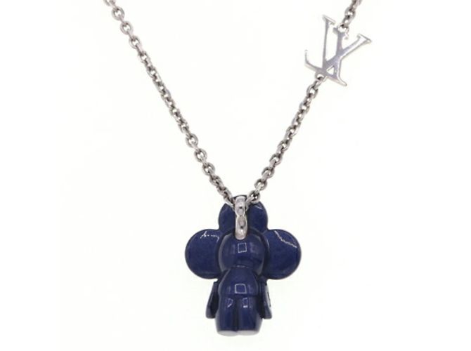 Pendente di collana Louis Vuitton Vivienne MP3194 Argento Blu navy - vista 2
