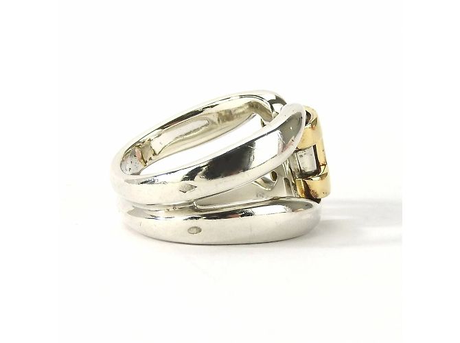Ring Hermès Storia dell'Anello Hermes 53 Argento 925 K18YG - vista 6