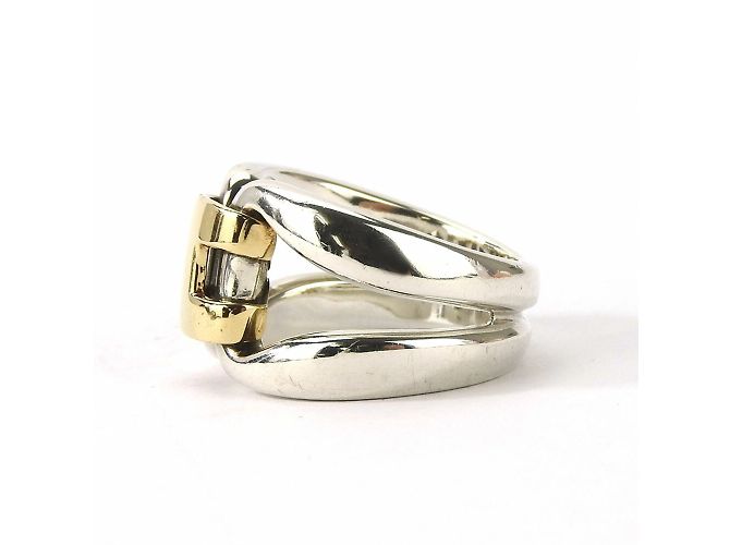 Ring Hermès Storia dell'Anello Hermes 53 Argento 925 K18YG - vista 7