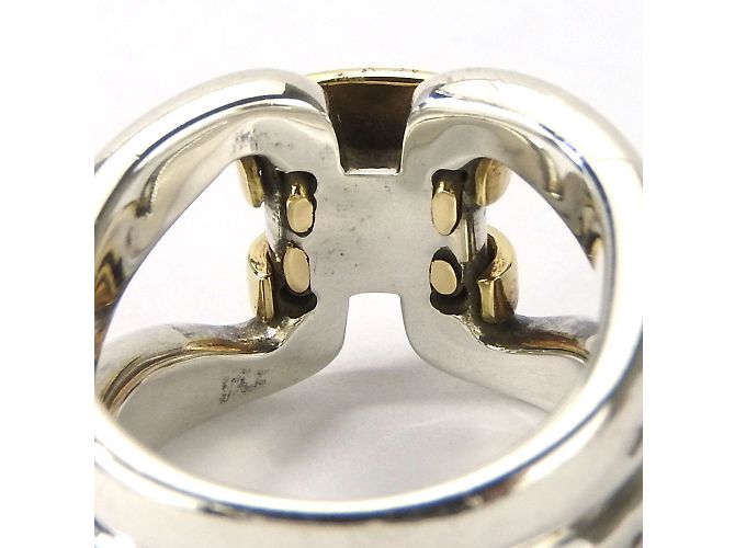 Ring Hermès Storia dell'Anello Hermes 53 Argento 925 K18YG - vista 8