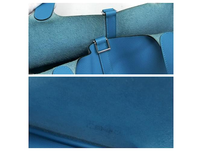 Hermès Borsa Hermes Picotin Lock MM Blu chiaro - vista 8