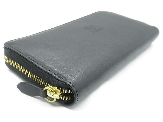 Billetera bi-fold de cuero negro Il Bisonte - vista 3