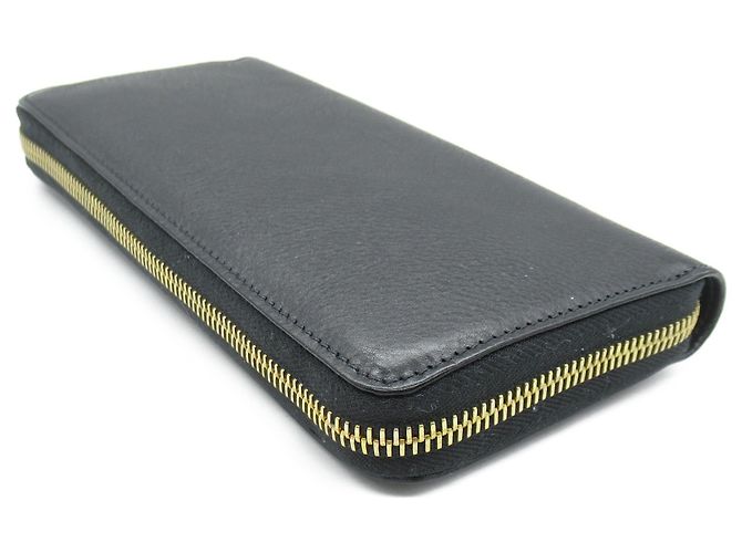 Billetera bi-fold de cuero negro Il Bisonte - vista 4