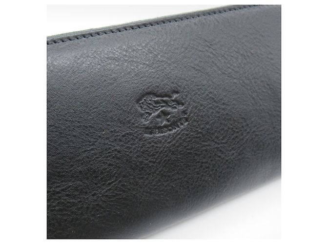 Billetera bi-fold de cuero negro Il Bisonte - vista 7