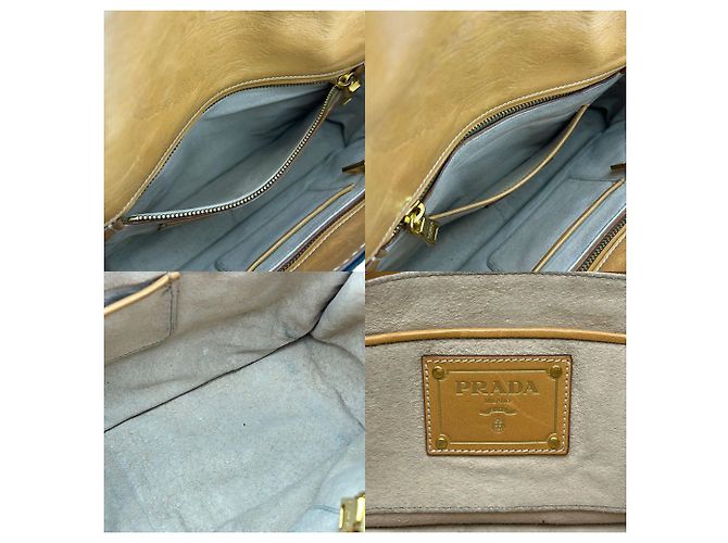 Borsa Prada BN2119 in tela nero marrone bianco - vista 9