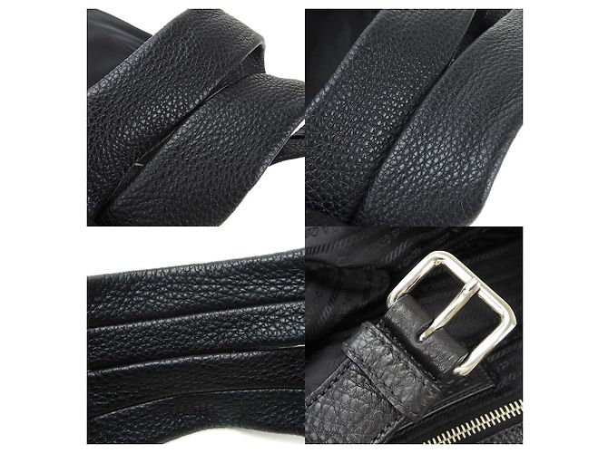 Borsa tote in nylon nero Prada - vista 7