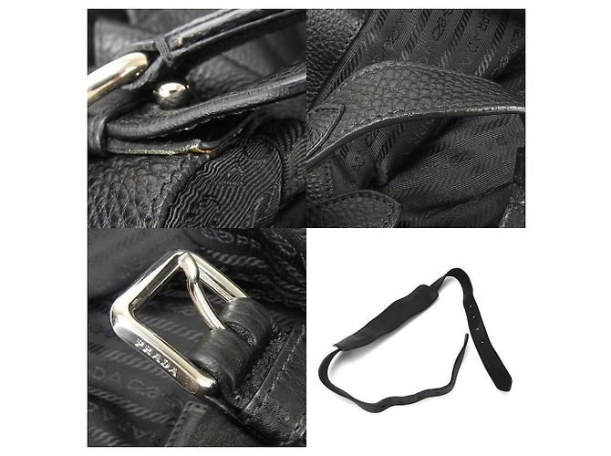 Borsa tote in nylon nero Prada - vista 8