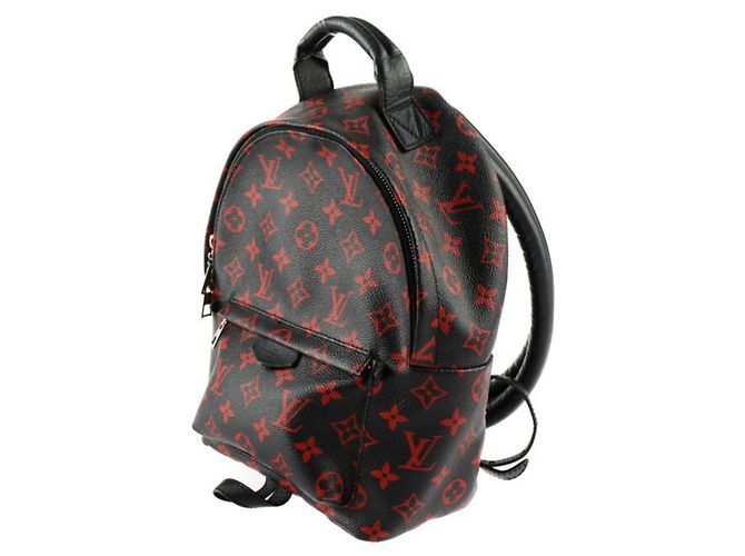 Zaino Palm Springs PM di Louis Vuitton Nero Rosso Monogramma - vista 2