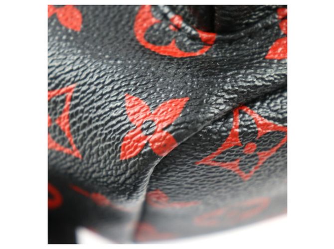 Zaino Palm Springs PM di Louis Vuitton Nero Rosso Monogramma - vista 5