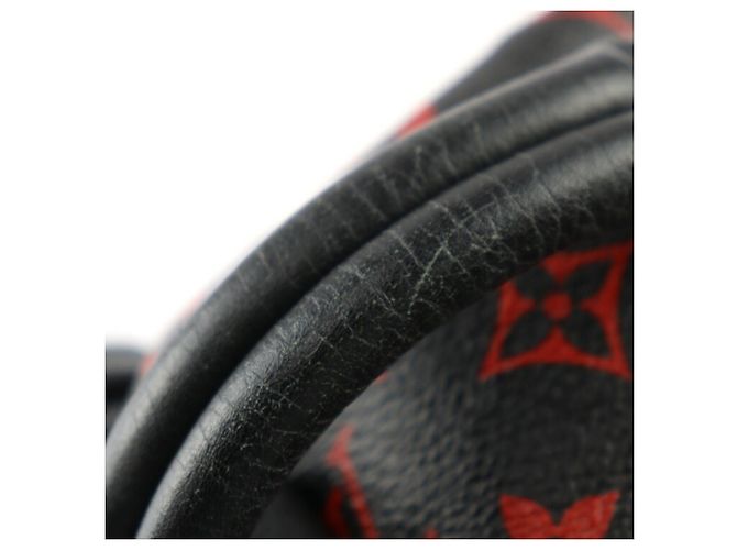 Zaino Palm Springs PM di Louis Vuitton Nero Rosso Monogramma - vista 7