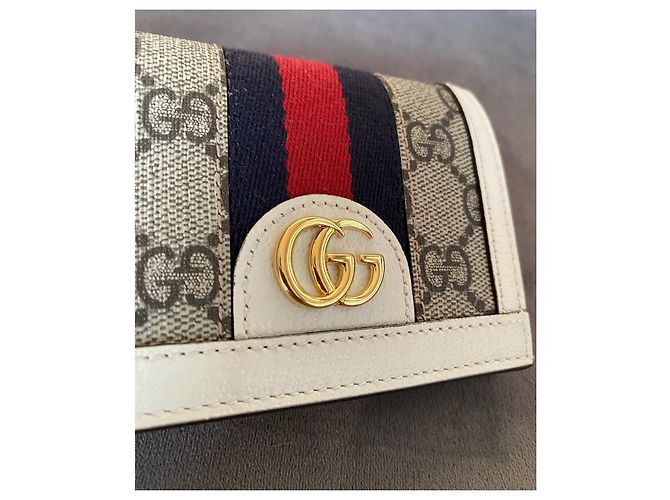 Billetera compacta Gucci Ophidia GG Supreme Canvas - vista 7
