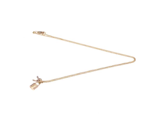 Collana Pandantif Lockit Louis Vuitton D'oro - vista 10