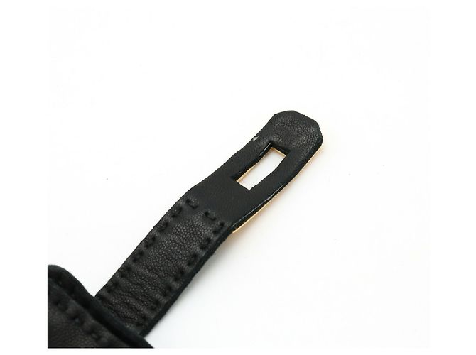 Hermès Gants en cuir Hermes Kelly Noir - vue 5