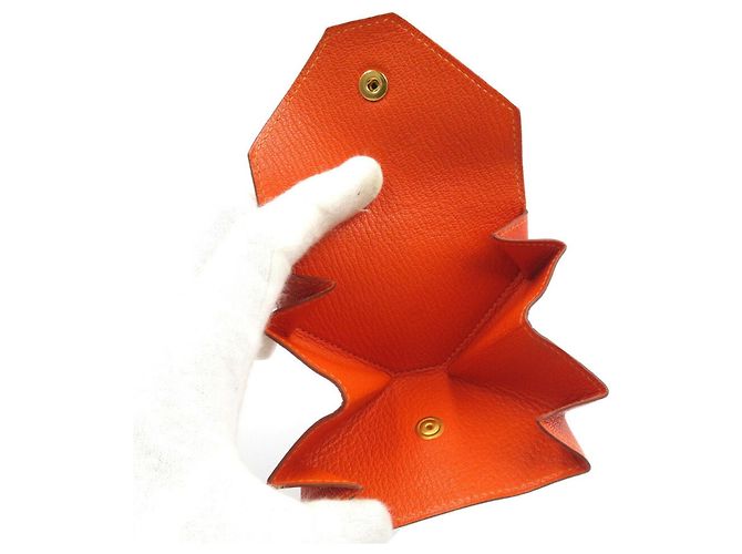 Hermès Monedero Hermes Le Calanhuit LE48 Roja Naranja - vista 4