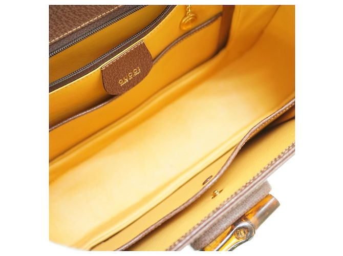 Borsa a Spalla Gucci Bamboo Marrone - vista 6