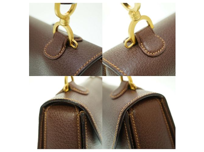 Borsa a Spalla Gucci Bamboo Marrone - vista 7
