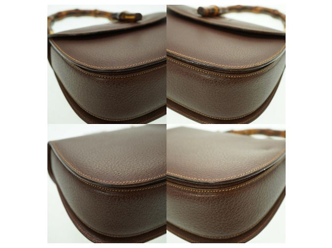 Borsa a Spalla Gucci Bamboo Marrone - vista 8