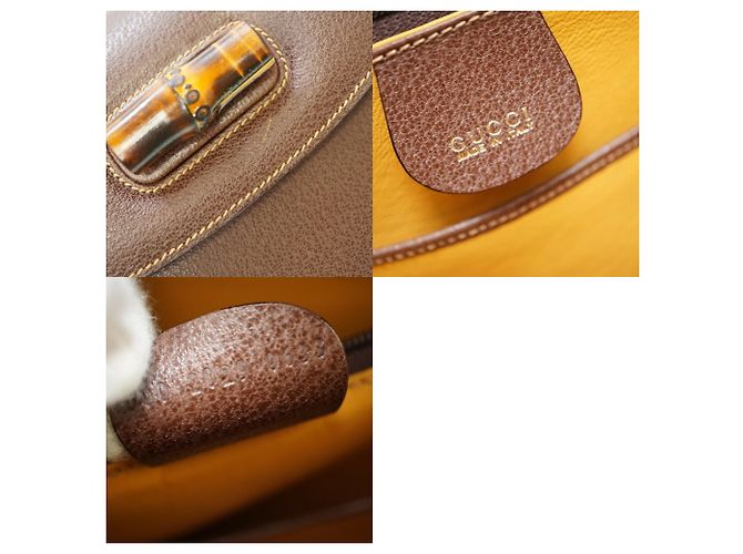 Borsa a Spalla Gucci Bamboo Marrone - vista 9