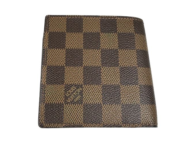 Billetera bifold Damier marrón Louis Vuitton Castaño - vista 2