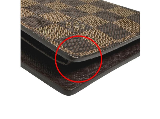 Billetera bifold Damier marrón Louis Vuitton Castaño - vista 3
