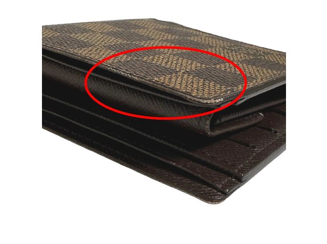 Billetera bifold Damier marrón Louis Vuitton Castaño - vista 4