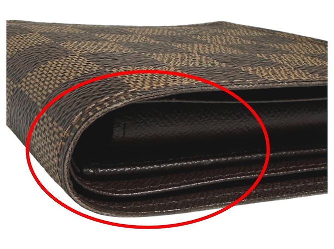 Billetera bifold Damier marrón Louis Vuitton Castaño - vista 5