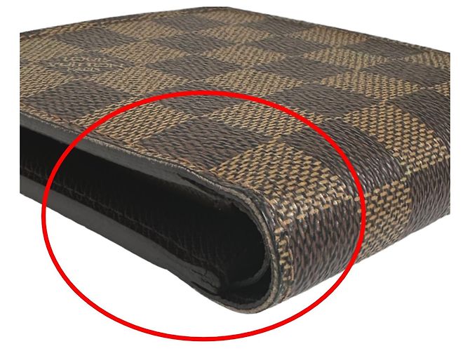 Billetera bifold Damier marrón Louis Vuitton Castaño - vista 6