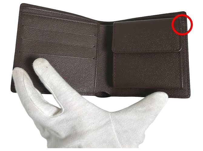Billetera bifold Damier marrón Louis Vuitton Castaño - vista 8