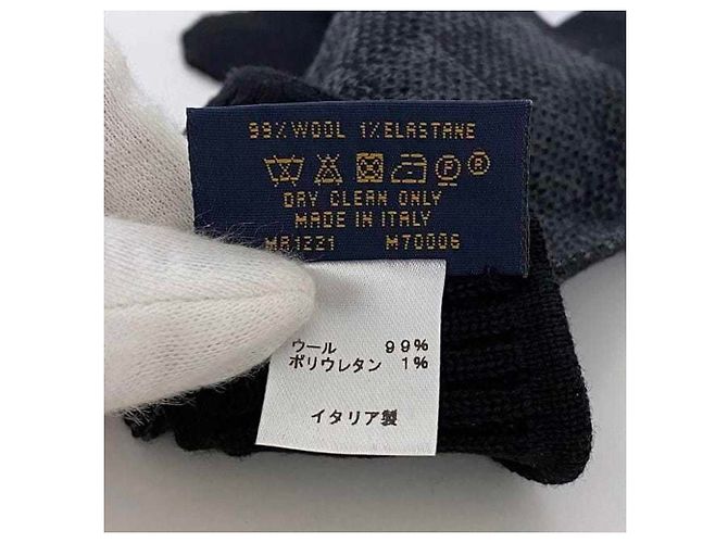 Guanti Damier Neri Louis Vuitton Nero - vista 7