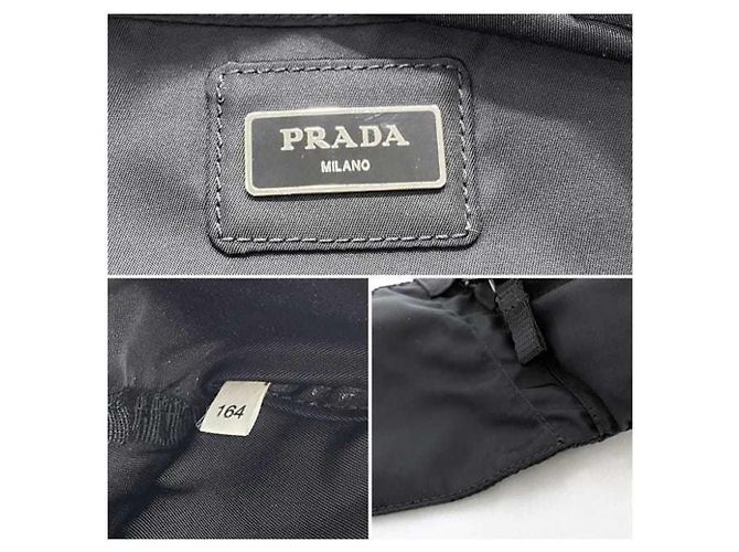 Borsa a tracolla in nylon nero Prada - vista 10