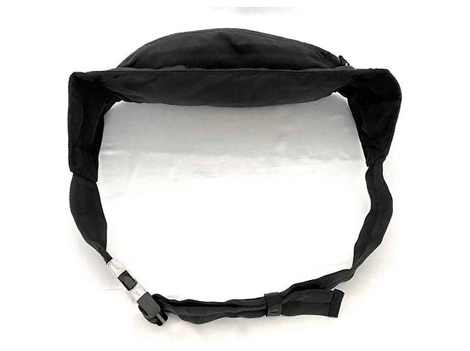 Borsa a tracolla in nylon nero Prada - vista 4