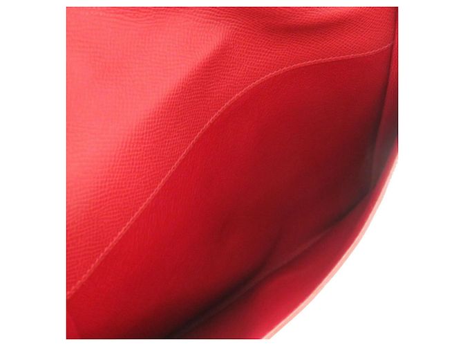 Borsa a mano rossa Hermès Couchevel Rosso - vista 3
