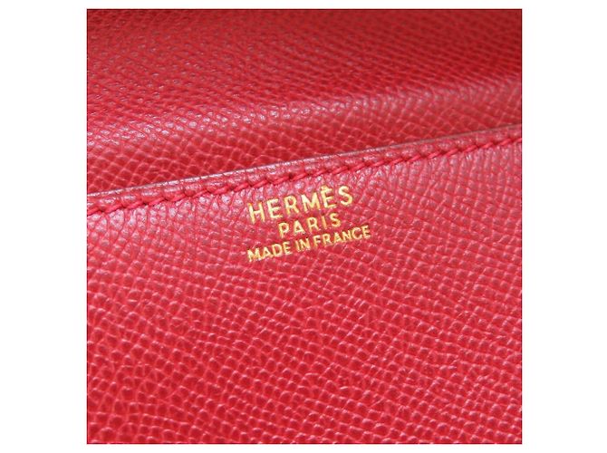 Borsa a mano rossa Hermès Couchevel Rosso - vista 5