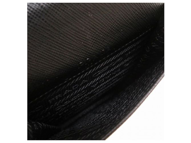 Borsa a spalla in pelle nera con tracolla Prada 2ZH068 Nero - vista 4