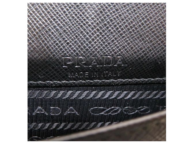 Borsa a spalla in pelle nera con tracolla Prada 2ZH068 Nero - vista 5