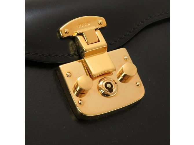 Bolsa de vaidade em couro Ladylock da Gucci Preto - vista 8