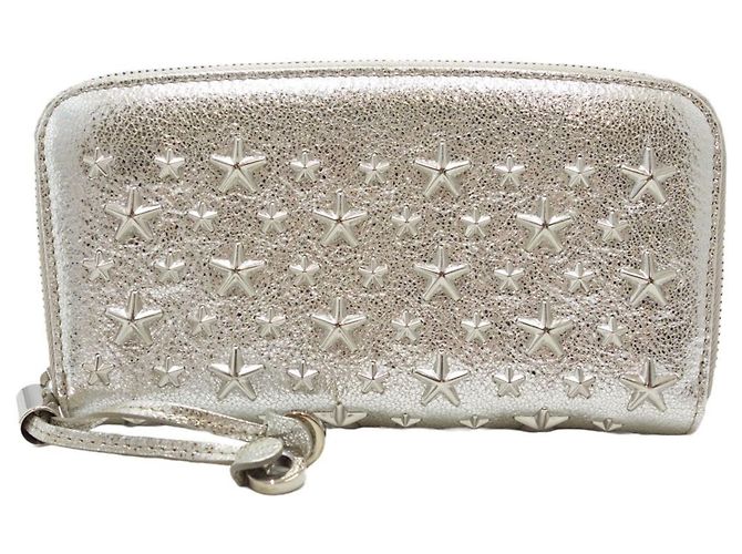 Jimmy Choo Metallic Silber Bi-Fold Geldbörse - Ansicht 10