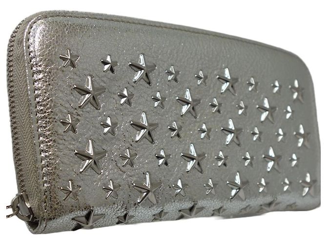 Jimmy Choo Metallic Silber Bi-Fold Geldbörse - Ansicht 2