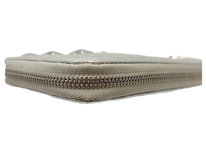 Jimmy Choo Metallic Silber Bi-Fold Geldbörse - Ansicht 5
