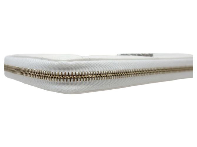 Portafoglio lungo matelassé CC Mark con zip rotonda Chanel 19 Bianco - vista 4