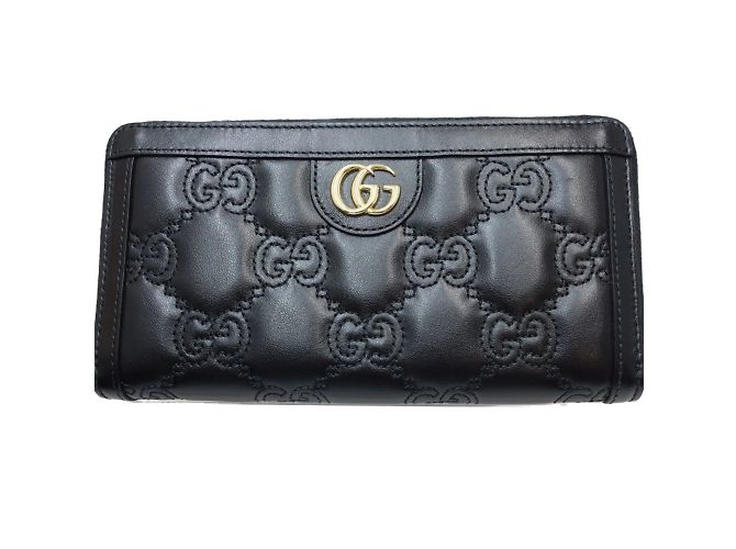 Gucci Schwarze Leder Lange Brieftasche - Ansicht 2