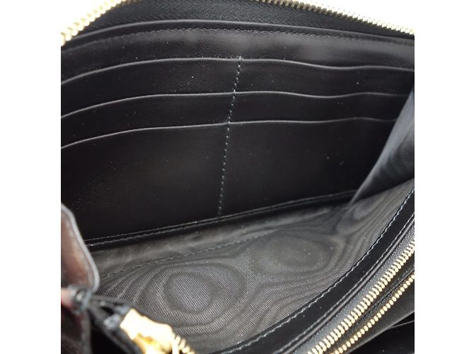 Gucci Schwarze Leder Lange Brieftasche - Ansicht 7