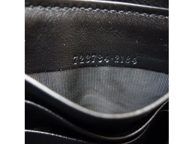 Gucci Schwarze Leder Lange Brieftasche - Ansicht 9
