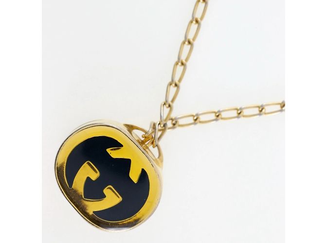 Collana a forma di razzo placcata in oro Gucci D'oro - vista 3